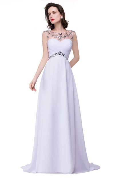BMbridal A-line Sweetheart Chiffon Evening Dress With Crystal