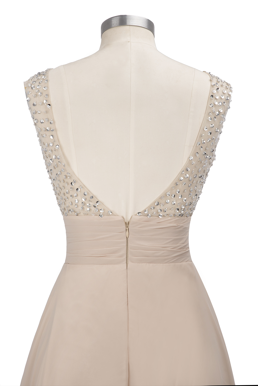 BMbridal Chic Jewel Chiffon Tulle Party Dress with Sequins