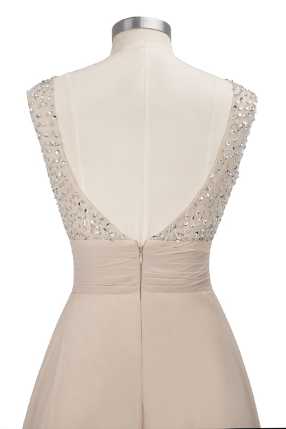 BMbridal Chic Jewel Chiffon Tulle Party Dress with Sequins