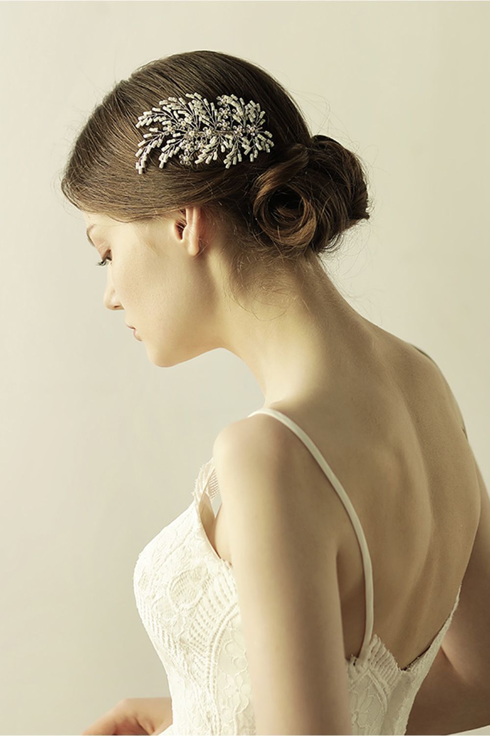 BMbridal Elegant Alloy Imitation Pearls Special Occasion Combs-Barrettes Headpiece with Rhinestone-BMbridal