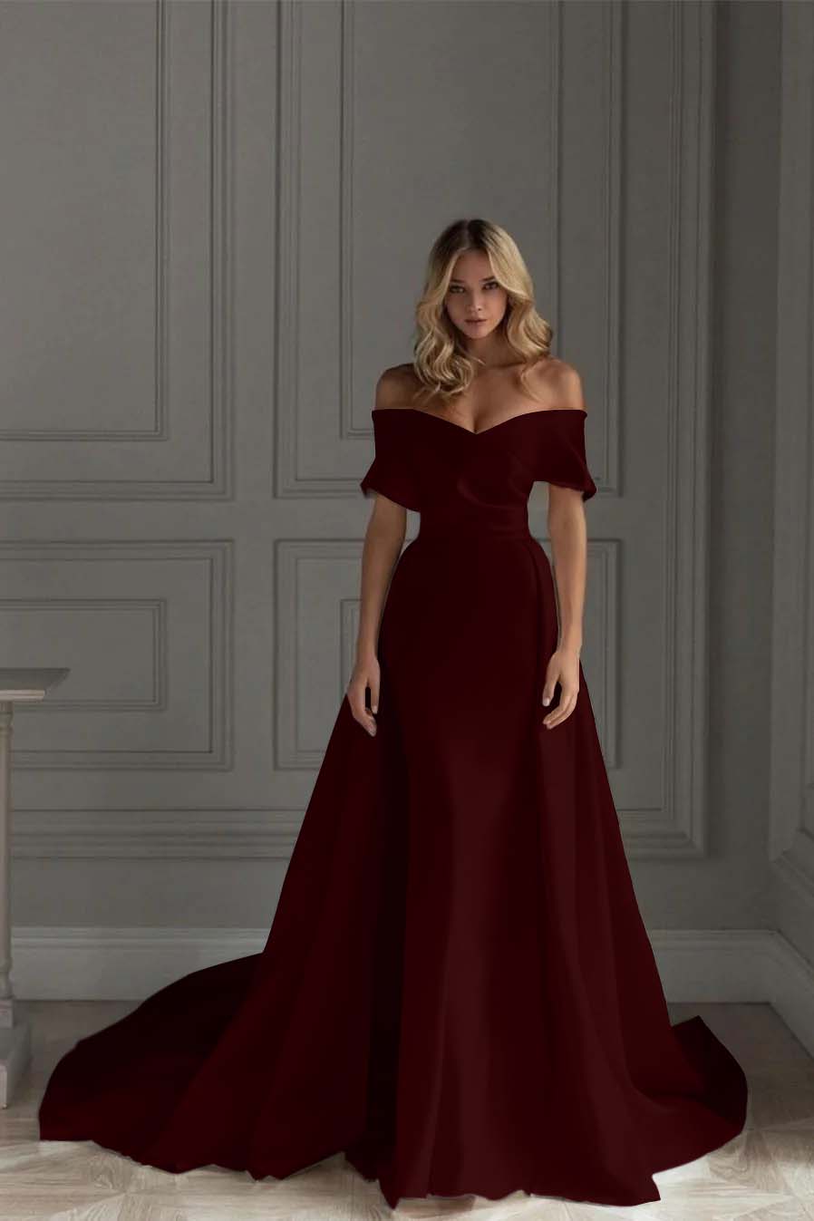 Off the Shoulder Strapless Sleeveless Long Prom Dress With Ruffles