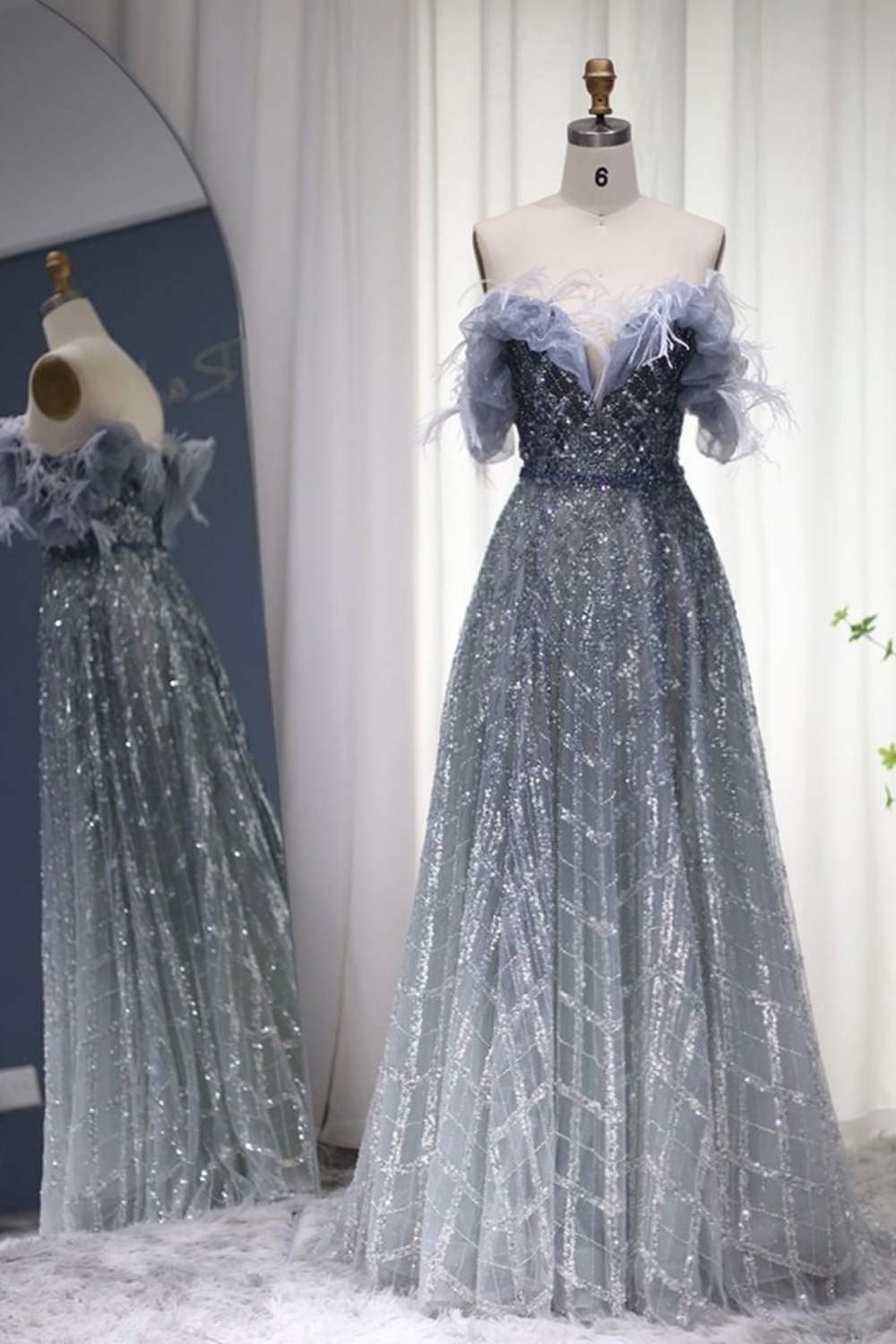 Bmbridal A-Line Sweetheart Floor-Length Sleeveless Strapless Prom Dresses with Appliques