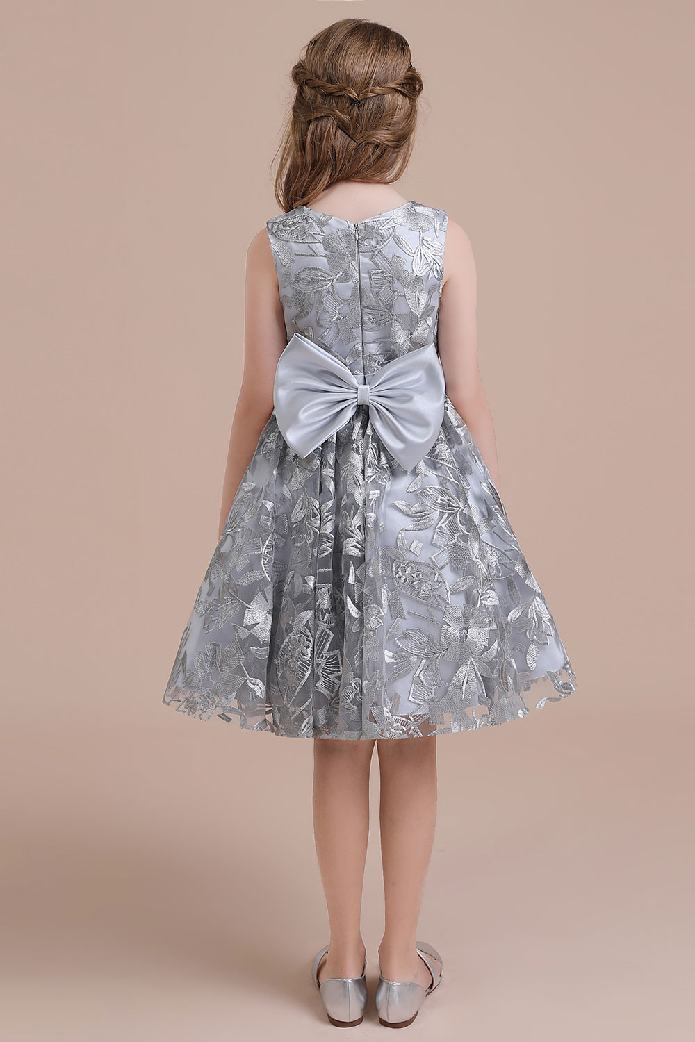 BMbridal A-Line Chic Bow Tulle Flower Girl Dress Online-BMbridal