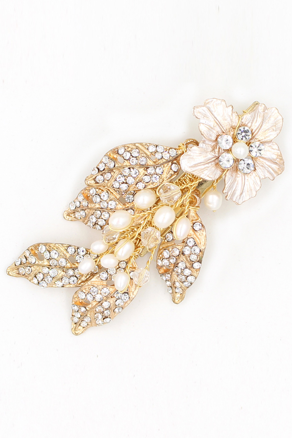 BMbridal Beautiful Alloy Rhinestone Party Combs-Barrettes Headpiece with Imitation Pearls-BMbridal