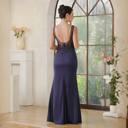 Elegant Sequin-Embellished Evening Prom Gown with High Slit | Women’s Formal Dress for Weddings & Prom