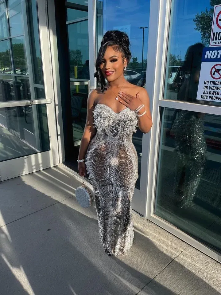 The Pink Barbie - 2026 Luxury Pink Crystal Illusion Mermaid Gown: Strapless Sweetheart with Sheer Bodice, Scalloped Beadwork & Floor-Length Silhouette