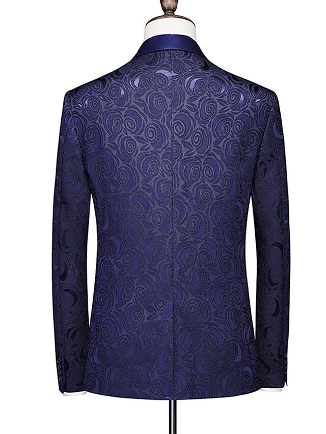 Single-Button One-Breasted 3-Piece Wedding Suit For Men In Standard Fit-BMbridal