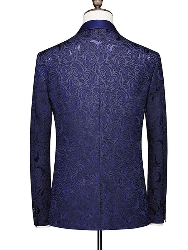 Single-Button One-Breasted 3-Piece Wedding Suit For Men In Standard Fit-BMbridal