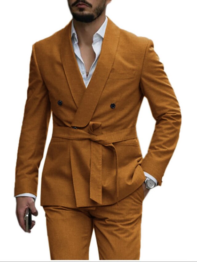 Single-Button Tailored Men's Wedding Suit In Two Pieces-BMbridal