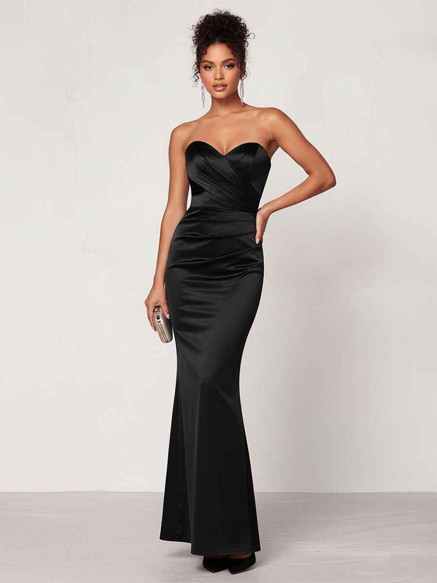 Glamorous Ruched Bodice Mermaid Formal Gown