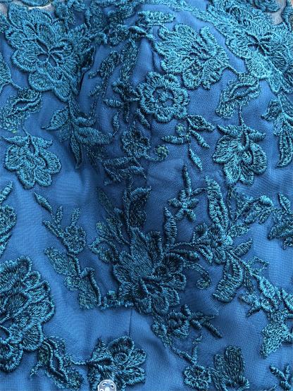 Princess Jewel Neck A-Line Floor-Length Mother of the Bride Pantsuit with Applique and 3/4 Sleeves-BMbridal