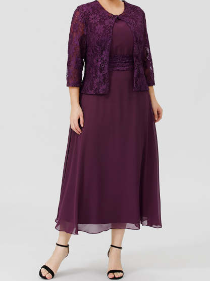 Mother of the Bride A-Line/Princess Dresses Featuring Applique and Jacket-BMbridal