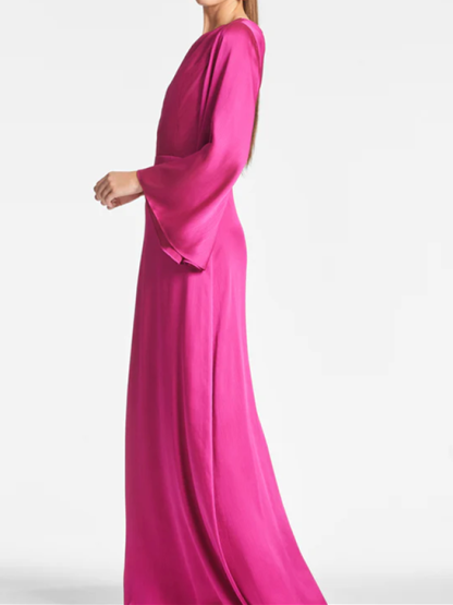 One-Shoulder Floor-Length Sheath/Column Gown for the Mother of the Bride-BMbridal