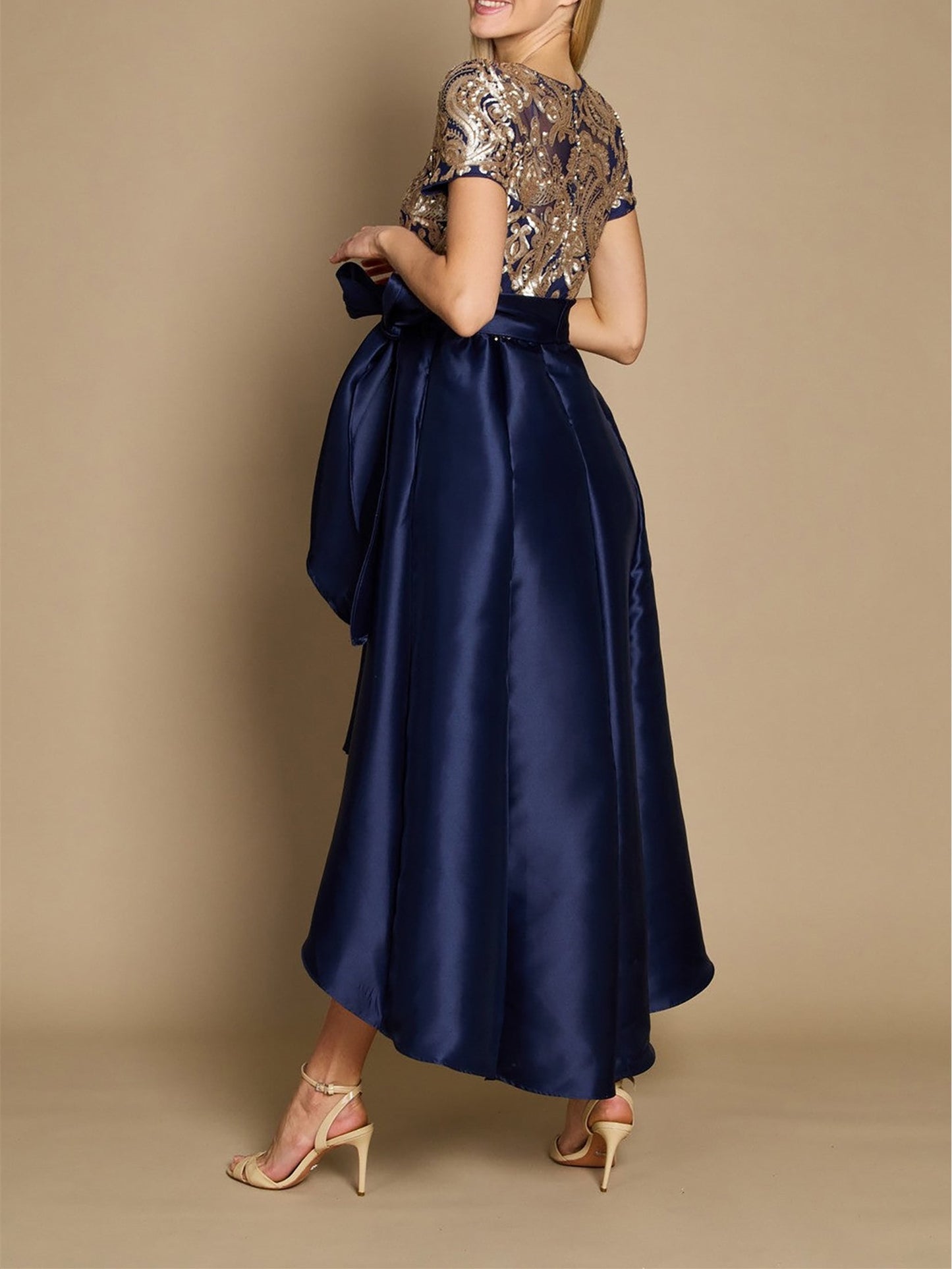 Ankle-Length Asymmetrical Mother of the Bride Dress in A-Line/Princess Style-BMbridal