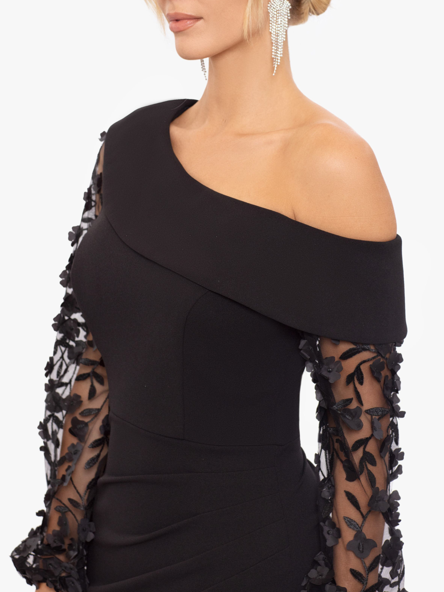 One-shoulder Trumpet/Mermaid Floor-Length Mother of the Bride & Groom Dress with Applique-BMbridal