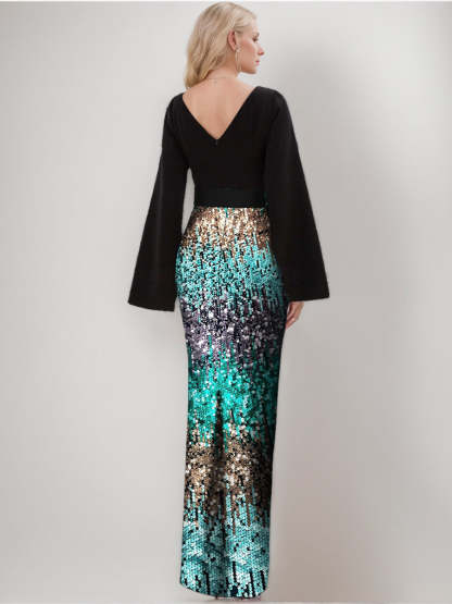 Retro Floor-Length Trumpet/Mermaid Gown with Belt for Mothers of the Bride & Groom