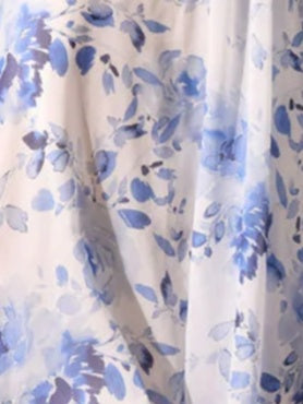 Pleated Floral Printed V-Neck A-Line/Princess Mother of the Bride Dress with Ruffles & 3D Flowers