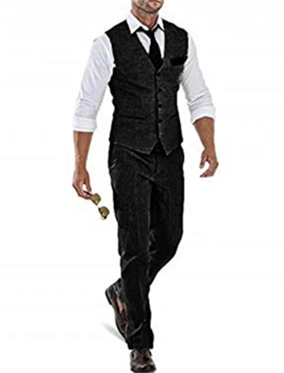 Solid Colored Linen Suits For Men - Tailored Fit Single Breasted 2-Piece Set-BMbridal