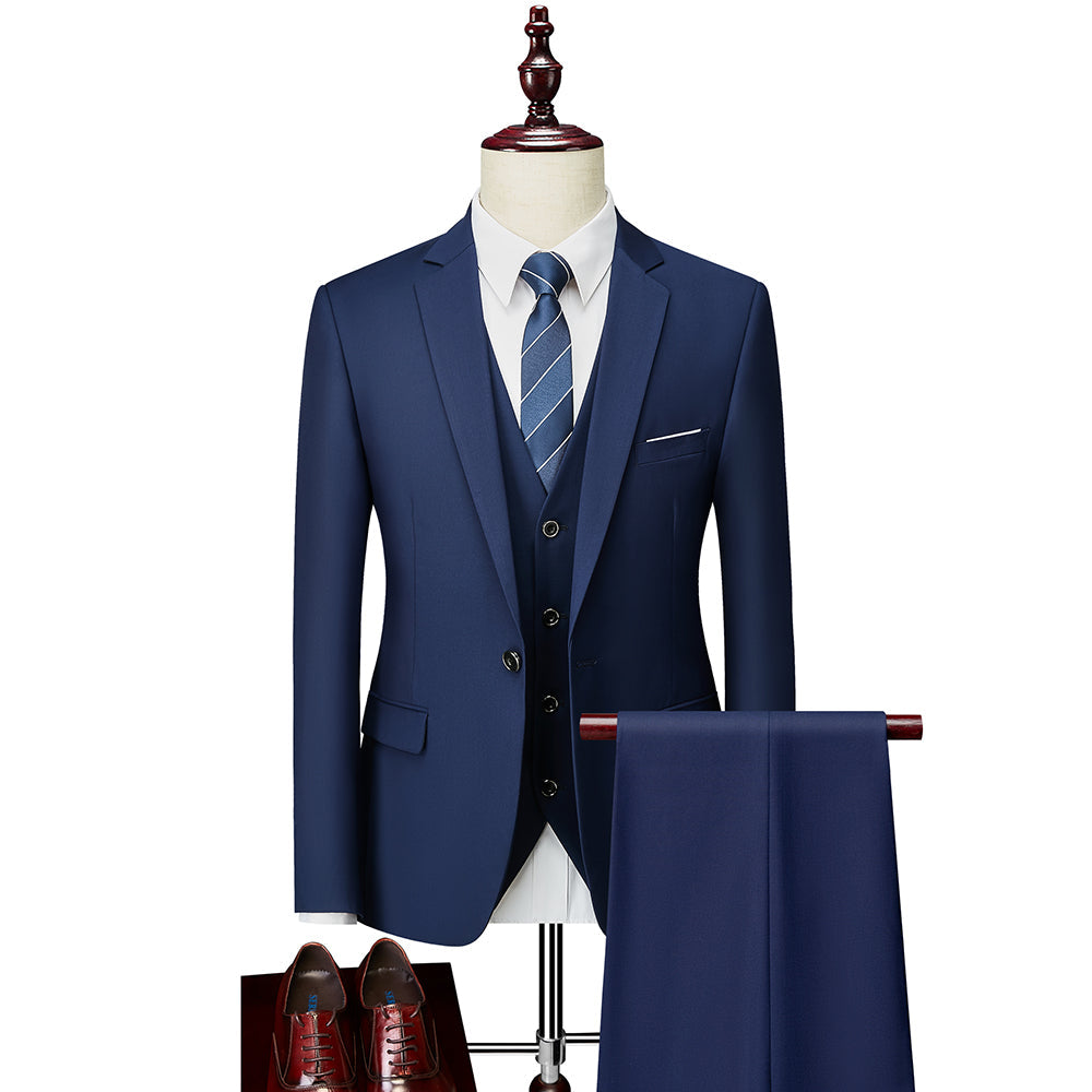 Men s Tailored Fit Single Breasted One Button 3 Piece Wedding Suits In Burgundy White Ivory Gray And Blue