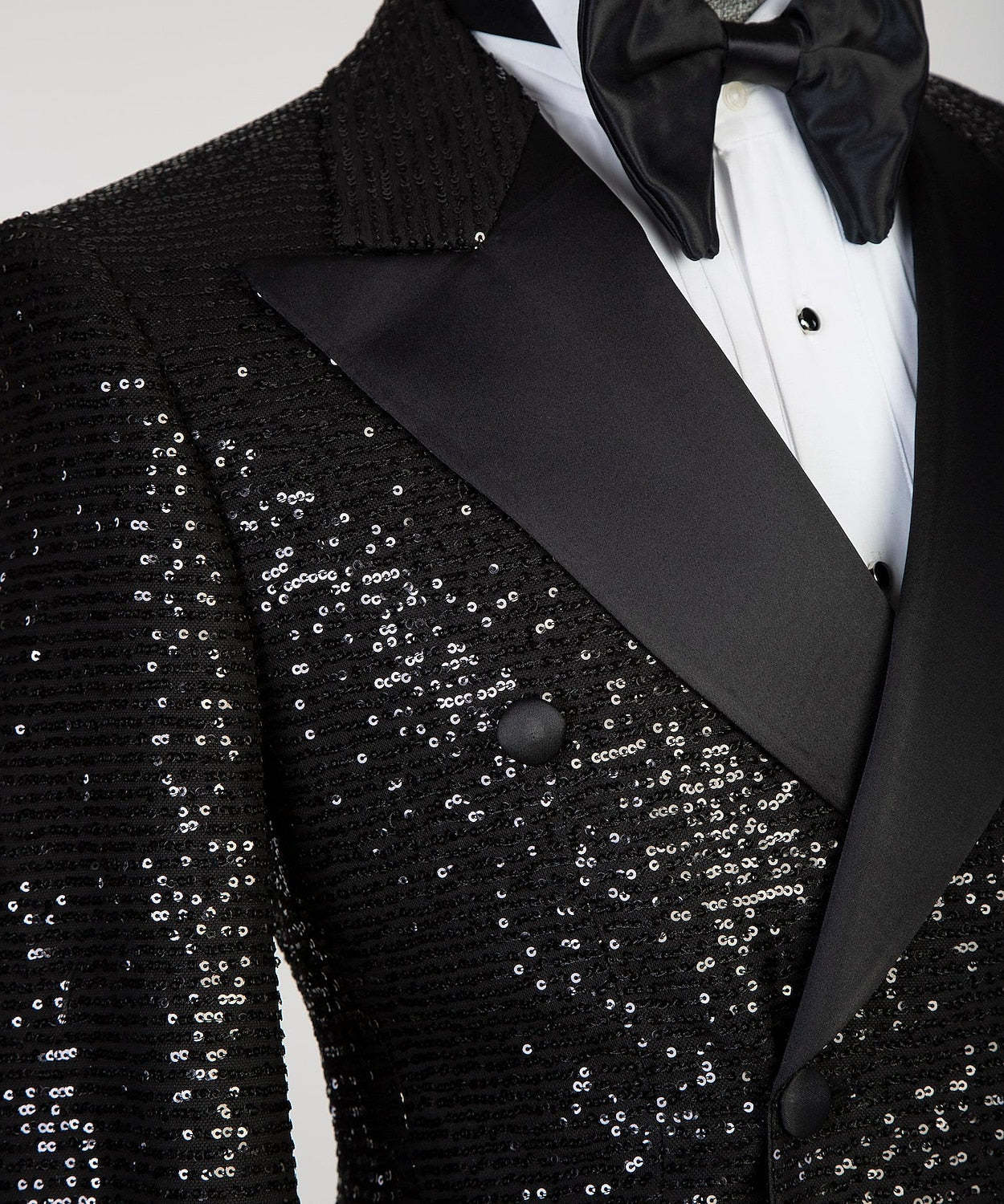 Men's Tailored Fit Double Breasted Six-Button Sequins Party Jacket In Gold Pink Orange Silver And Black-BMbridal