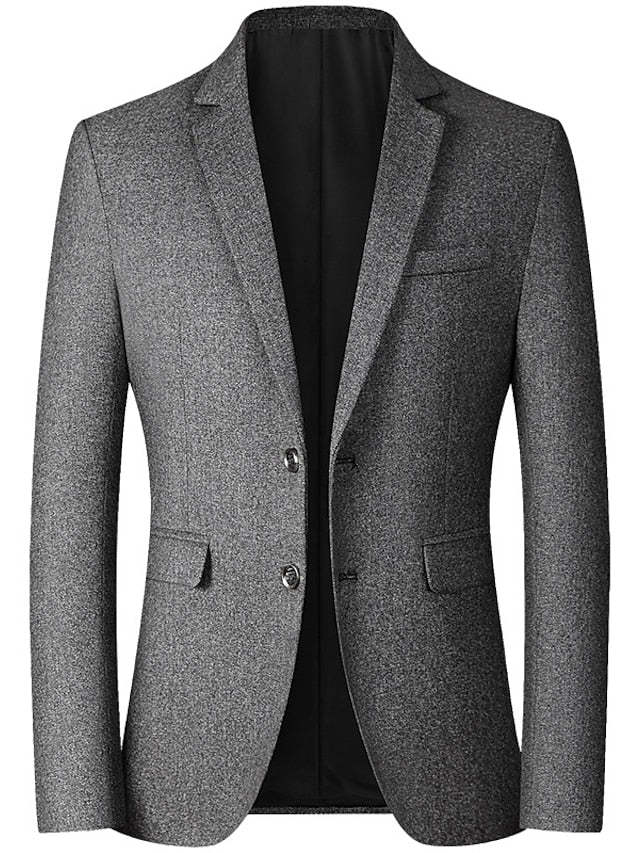 Single Breasted Two-Button Blazer Jacket In Tailored Fit For Men-BMbridal