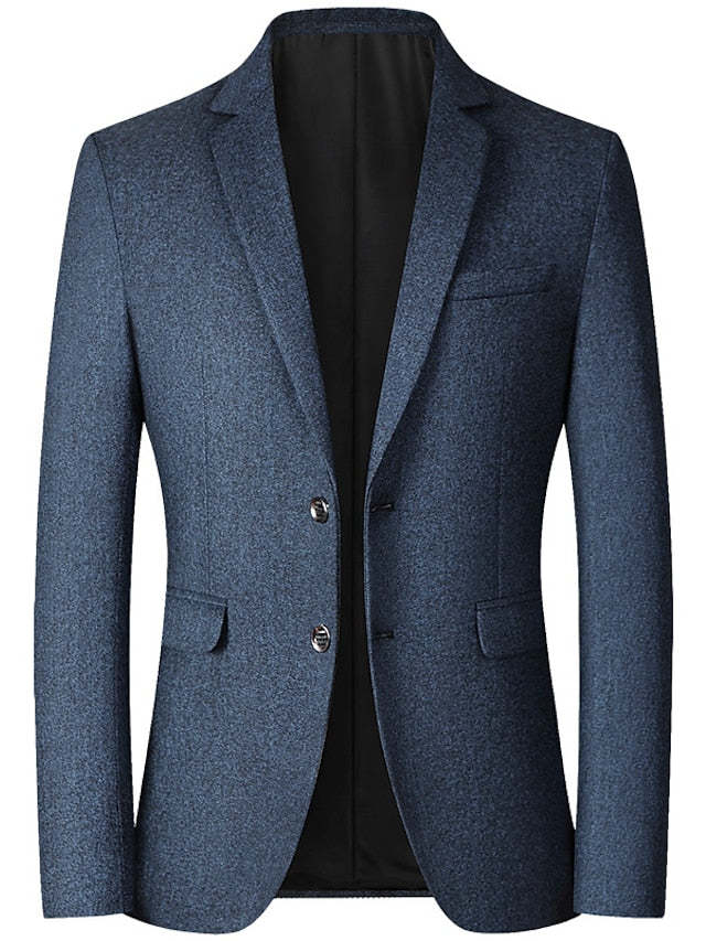 Single Breasted Two-Button Blazer Jacket In Tailored Fit For Men-BMbridal