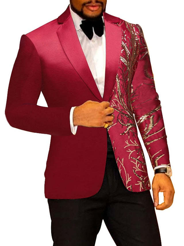 Single-Button One-Breasted Two-Piece Party Suit For Men Standard Fit-BMbridal