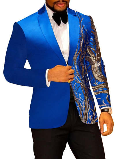 Single-Button One-Breasted Two-Piece Party Suit For Men Standard Fit-BMbridal