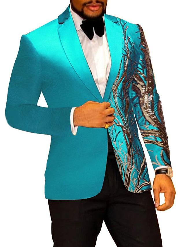 Single-Button One-Breasted Two-Piece Party Suit For Men Standard Fit-BMbridal