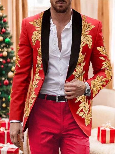 Single-Button Tailored Men's Wedding Suit In Two Pieces-BMbridal