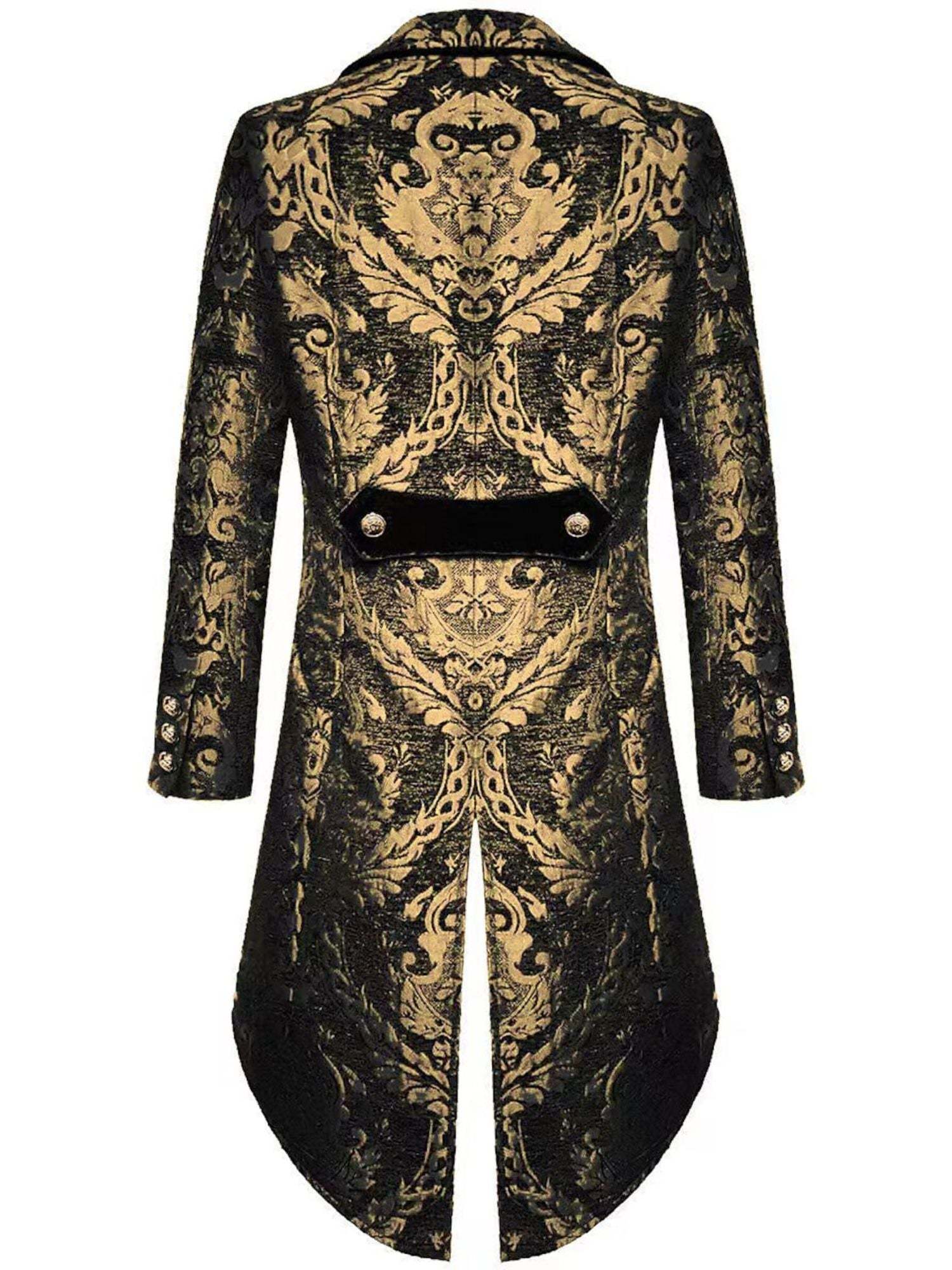 Exquisite Floral Tailcoat Suit For Men In Retro Style-BMbridal