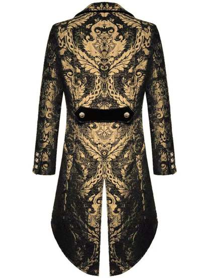 Exquisite Floral Tailcoat Suit For Men In Retro Style-BMbridal