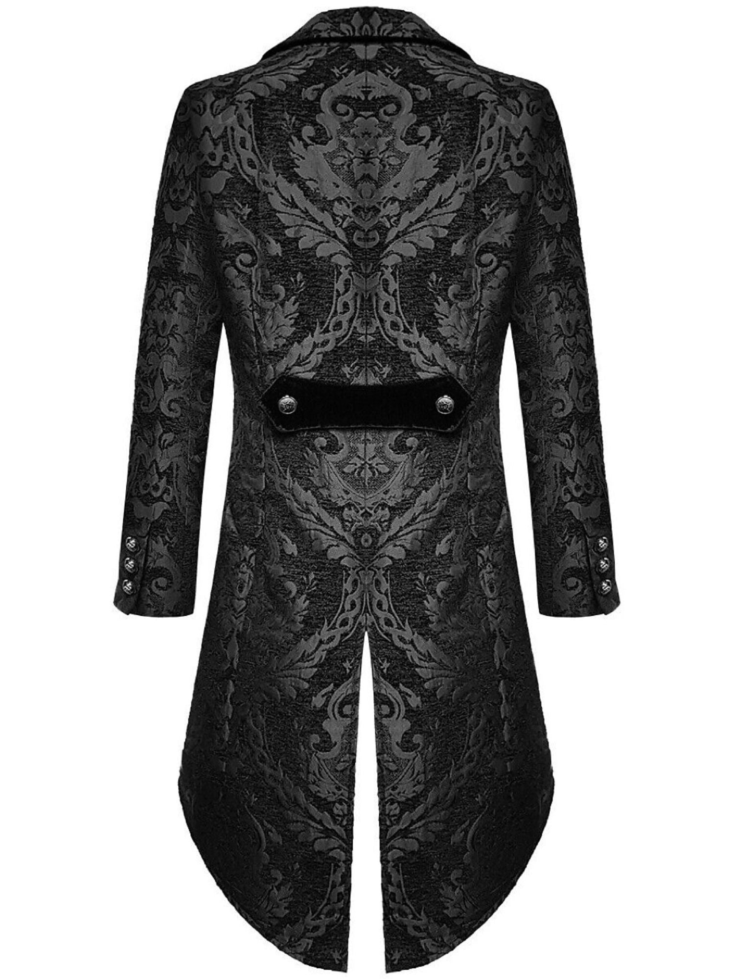 Exquisite Floral Tailcoat Suit For Men In Retro Style-BMbridal