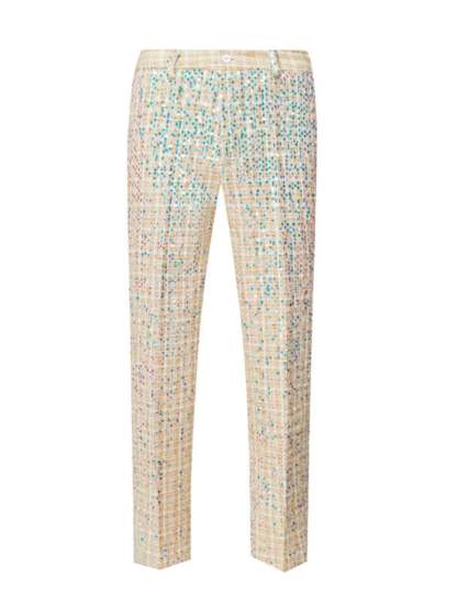 Champagne Sequin Two Piece Wedding Suit For Men Slim Fit With Single Button