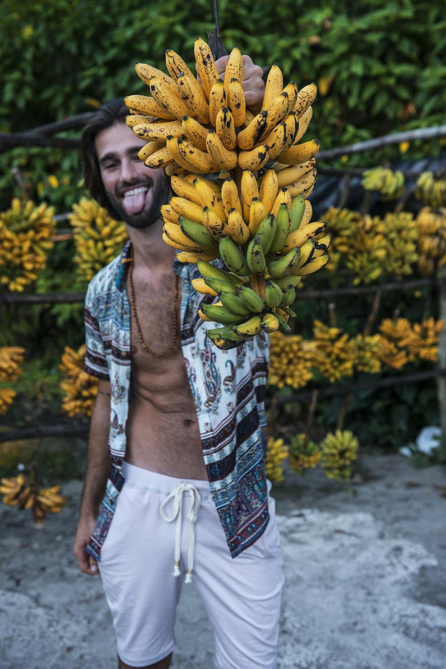 Casual Short Sleeve Loose Beach Shirt With Printed Lapel For Men-BMbridal