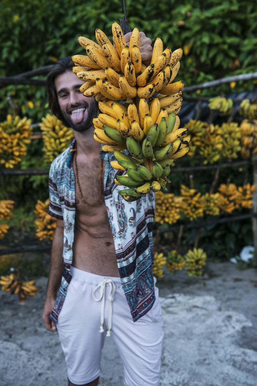 Casual Short Sleeve Loose Beach Shirt With Printed Lapel For Men-BMbridal