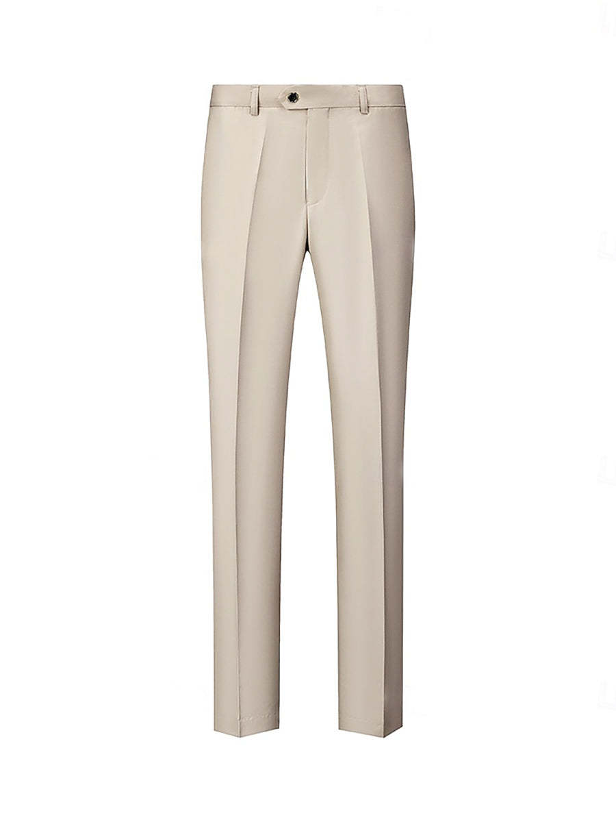 Single-Breasted One-Button Beige Men's Suit For Casual Business Wear-BMbridal