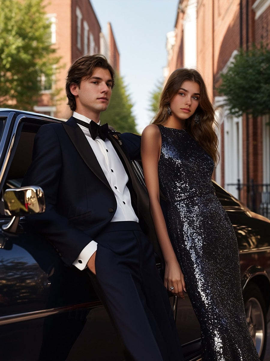 Single-Breasted One-Button Peak Lapel Men's Suit For Luxurious Prom And Parties-BMbridal