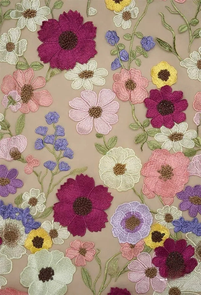 Princess A-Line Floor-Length Stylish Evening Dresses with Printed Flower Spaghetti Straps and Sleeveless-BMbridal