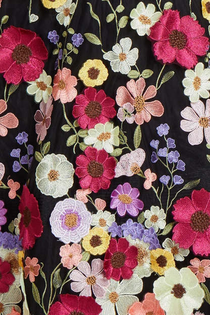 Printed Floral Evening Dresses with Half Sleeves in A-Line/Princess Off-the-Shoulder Style