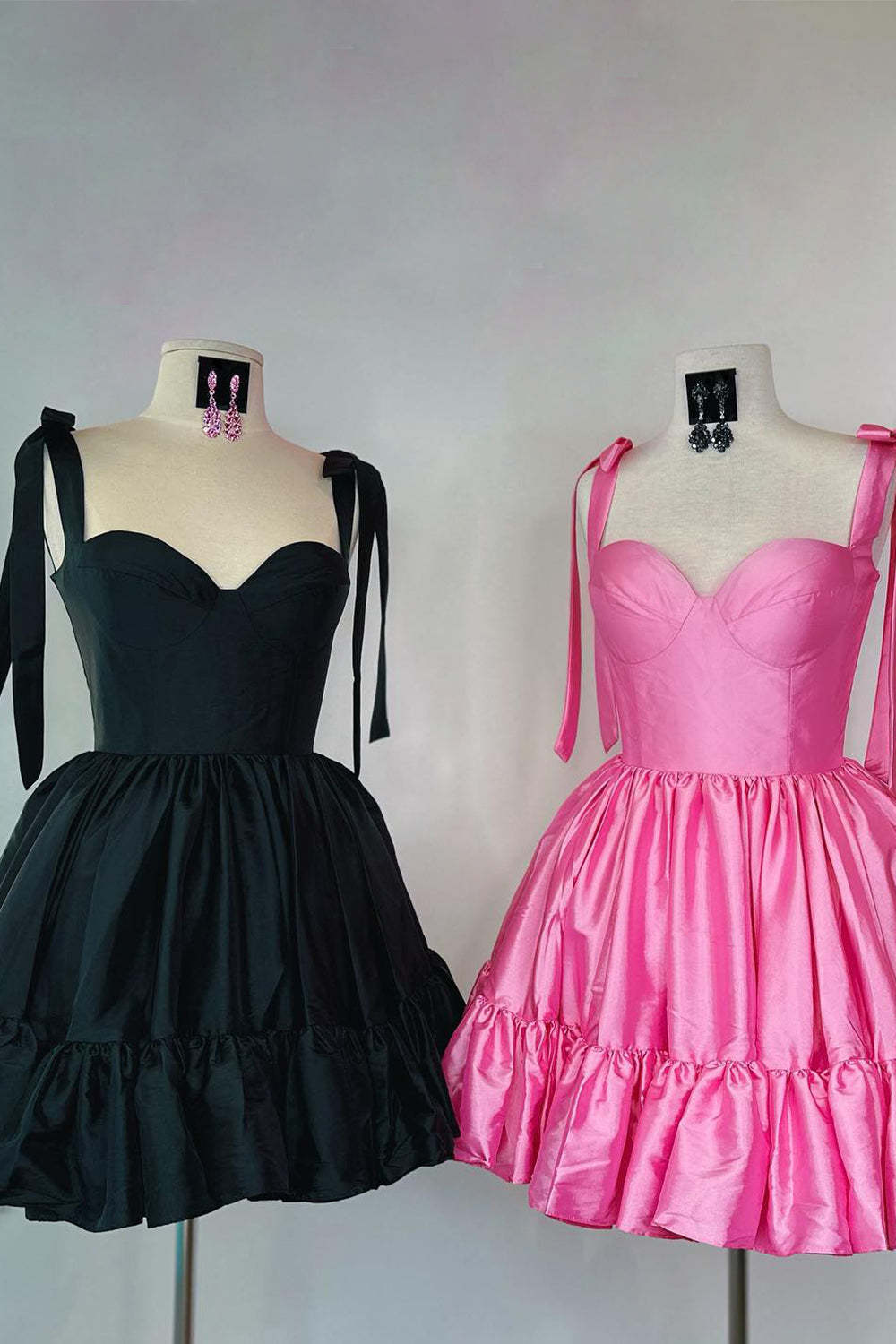 Princess A Line Spaghetti Straps Hot Pink Short Homecoming Dress with Ruched