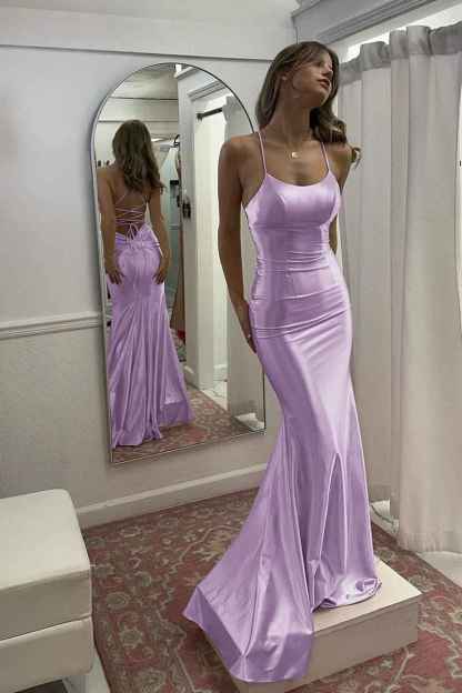 Pink Mermaid Sweetheart Spaghetti Strap Long Prom Dress