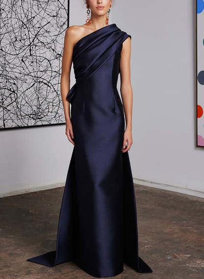 One-Shoulder Sheath/Column Gown for the Mother of the Bride-BMbridal