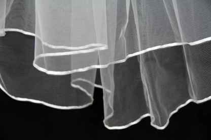 Simple ivory white wedding veils