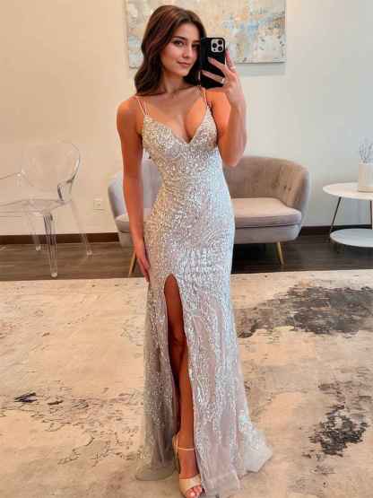 Sweetheart Strapless Empire Lace Mermaid Long Prom Dress