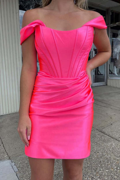 Trendy Bodycon Off the Shoulder Turquoise Short Homecoming Dress with Ruched
