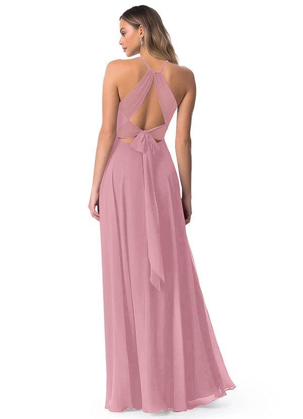 A-Line Chiffon Bridesmaid Dresses Featuring Open Back