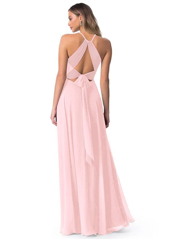 A-Line Chiffon Bridesmaid Dresses Featuring Open Back