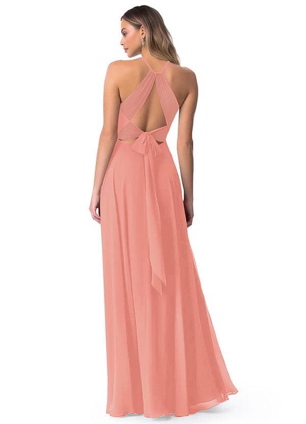 A-Line Chiffon Bridesmaid Dresses Featuring Open Back