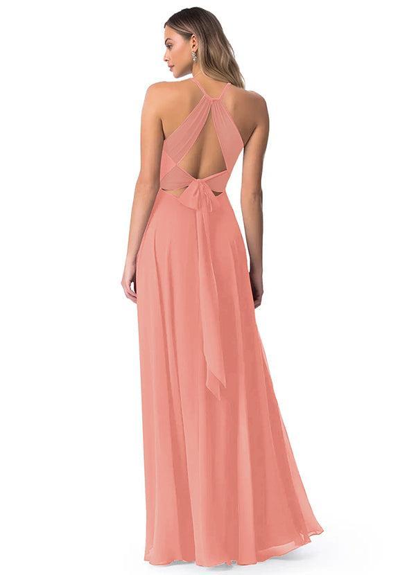 A-Line Chiffon Bridesmaid Dresses Featuring Open Back
